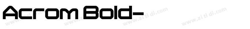 Acrom Bold字体转换